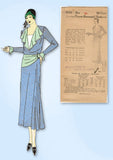 1930s Ladies Home Journal Sewing Pattern 6531 Uncut Misses Afternoon Dress 40 B