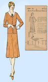 1930s VTG Ladies Home Journal Sewing Pattern 6586 FF Misses Street Dress Sz 38 B