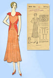 1930s VTG Ladies Home Journal Sewing Pattern 8213 Uncut Misses House Dress 30 B