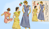 McCall's 1451: 1940s Misses Cherry Coverall Apron Sz MED Vintage Sewing Pattern