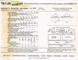 1950s Vintage McCalls Sewing Pattern 2357 Girls Helen Lee Shirtwaist Dress Sz 3