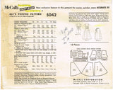 McCall's 5042: 1950s Cute Playsuit & Cover Skirt Sz 36 B Vintage Sewing Pattern