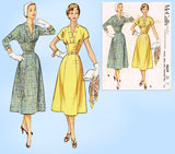 McCall 9629: 1950s Flattering Misses Street Dress Sz 34 B Vintage Sewing Pattern