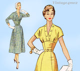 McCall 9629: 1950s Flattering Misses Street Dress Sz 34 B Vintage Sewing Pattern