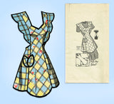 Marian Martin 9297: 1940s Misses Feedsack Apron Sz MED Vintage Sewing Pattern