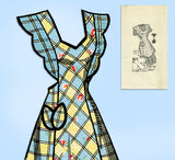 Marian Martin 9297: 1940s Misses Feedsack Apron Sz MED Vintage Sewing Pattern