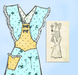 Marian Martin 9319: 1940s Misses Farm Kitchen Apron Sz SM Vintage Sewing Pattern