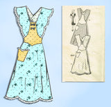 Marian Martin 9319: 1940s Misses Farm Kitchen Apron Sz SM Vintage Sewing Pattern