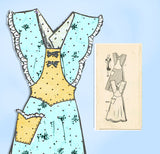 1940s Vintage Marian Martin Sewing Pattern 9319 Rare Misses Apron Sz 36-38 Bust