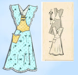 1940s Vintage Marian Martin Sewing Pattern 9319 Rare Misses Apron Sz 36-38 Bust