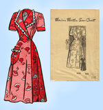 Marian Martin 9420: 1950s Charming Misses Housecoat 32 B Vintage Sewing Pattern