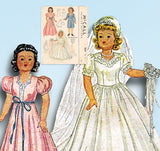 1940s Vintage McCall Sewing Pattern 1089 Rare 15in Little Lady Doll Clothes