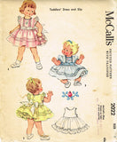 McCall 2022: 1950s Baby Dress and Slip Vintage Sewing Pattern Sz 1 Sweet Tucks - Vintage4me2