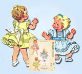 McCall 2022: 1950s Baby Dress and Slip Vintage Sewing Pattern Sz 1 Sweet Tucks - Vintage4me2