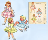 McCall 2022: 1950s Baby Dress and Slip Vintage Sewing Pattern Sz 1 Sweet Tucks - Vintage4me2