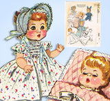 1950s Vintage McCalls Sewing Pattern 2183 Betsy Wetsy 15-17 Baby Doll Clothes