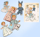 1950s Vintage McCalls Sewing Pattern 2183 Betsy Wetsy 15-17 Baby Doll Clothes