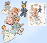 1950s Vintage McCalls Sewing Pattern 2183 Betsy Wetsy 13-14" Baby Doll Clothes