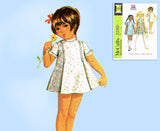 McCall 2290: 1960s Uncut Todddlers A-Line Boho Dress Size 6 Vintage Sewing Pattern