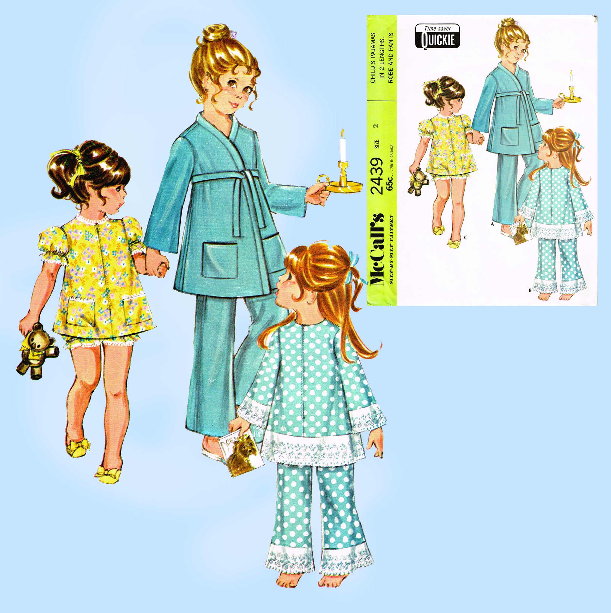 Advance 1524: 1930s Sweet Girls Pajamas Size 8 Vintage Sewing Pattern –  Vintage4me2