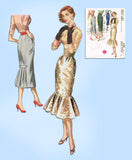 1950s Vintage McCall Sewing Pattern 3482 Misses Pencil Skirt w Flounce Sz 24 W