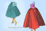 McCall 3632: 1950s Stunning Misses Full Skirt Sz 26 Waist Vintage Sewing Pattern