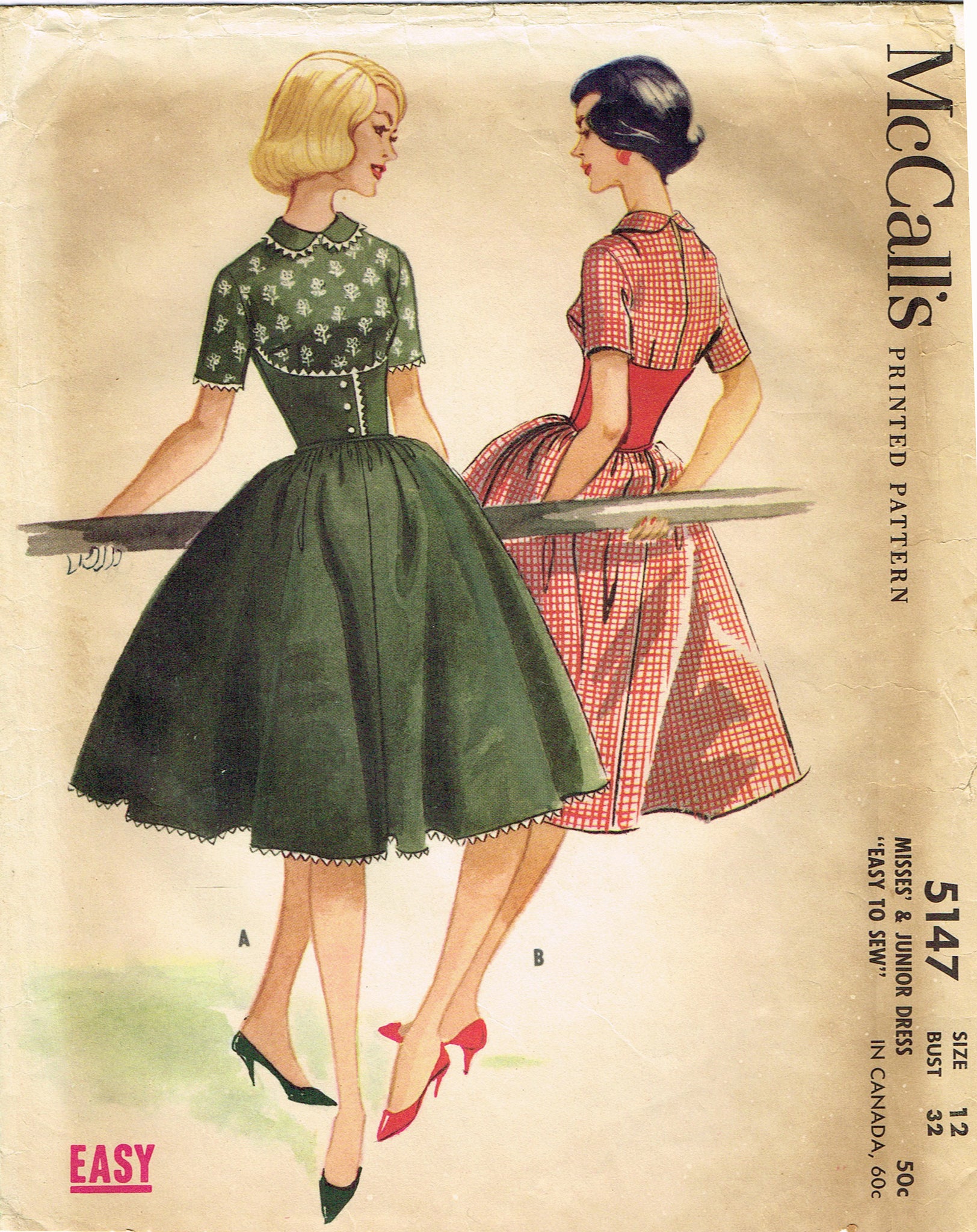 1960s Vintage McCalls Sewing Pattern 7725 Uncut Misses Belted Sheath D –  Vintage4me2