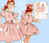 McCall 5162: 1950s Cute Helen Lee Girls Dress Sz 12 Vintage Sewing Pattern