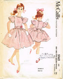 McCall 5162: 1950s Cute Helen Lee Girls Dress Sz 12 Vintage Sewing Pattern