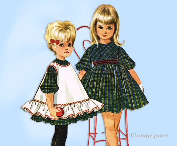 McCall's 6504: 1960s Toddler Girls Helen Lee Dress Size 3 Vintage Sewing Pattern