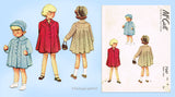 1940s Vintage McCalls Sewing Pattern 7547 Cute Toddler Girls Swingback Coat Sz2