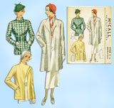 McCall 7758: 1930s Uncut Misses Long Lean Coat Sz 38 Bust Vintage Sewing Pattern - Vintage4me2