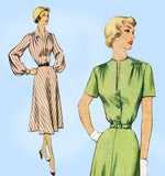 1950s Vintage McCall's Sewing Pattern 8386 Uncut Misses Shirtwaist Dress Sz 36 B