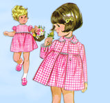 McCall 9600: 1960s Uncut Baby Girls Dress & Coat Sz 2 Vintage Sewing Pattern