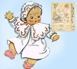 1940s Orig Vintage McCall Sewing Pattern 981 Infant Layette w Lambie Bag & More - Vintage4me2