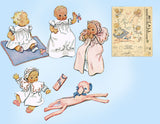 1940s Orig Vintage McCall Sewing Pattern 981 Infant Layette w Lambie Bag & More - Vintage4me2