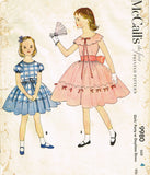 McCall 9980: 1950s Sweet Toddler Girls Party Dress Sz 4 Vintage Sewing Pattern