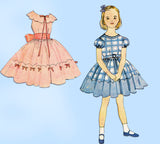 McCall 9980: 1950s Sweet Toddler Girls Party Dress Sz 4 Vintage Sewing Pattern