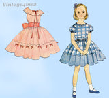 McCall 9980: 1950s Sweet Toddler Girls Party Dress Sz 4 Vintage Sewing Pattern