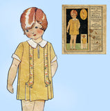 McCall 4850: 1920s Sweet Toddler Girls Pleated Dress Sz 6 Vintage Sewing Pattern