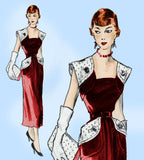 Modes Royale 876: 1950s Rare Misses Designer Dress Sz 30B Vintage Sewing Pattern