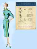 Modes Royale D24: 1950s Rare Misses Designer Dress Sz 30B Vintage Sewing Pattern