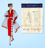 1950s Rare Uncut Modes Royale Sewing Pattern D-121 Misses Sun Dress & Stole 32B