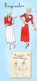 1940s Very Rare Originator Designer Pattern 219 Uncut Misses Western Dress 30B - Vintage4me2