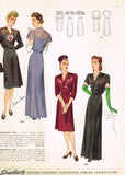 1940s Vintage Simplicity Sewing Pattern 1168 Misses WWII Evening Gown Sz 36 Bust - Vintage4me2