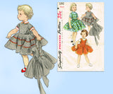 Simplicity 1292: 1950s Baby Girls Jumper & Dress Sz 2 Vintage Sewing Pattern