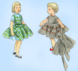 Simplicity 1292: 1950s Baby Girls Jumper & Dress Sz 2 Vintage Sewing Pattern