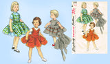 Simplicity 1292: 1950s Baby Girls Jumper & Dress Sz 2 Vintage Sewing Pattern