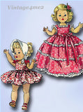 1950s Vintage Simplicity Sewing Pattern 1372 Cute 8 Inch Ginny Doll Clothes