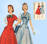 1950s Vintage Simplicity Sewing Pattern 1528 Uncut Misses Princess Dress Sz 38 B